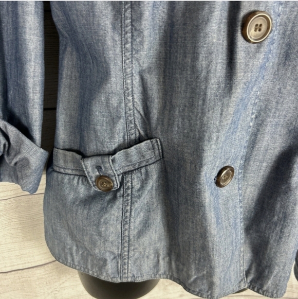 Charter Club Blue Jean Lightweight Jacket Or Top Classic Denim Style - Picture 3 of 9